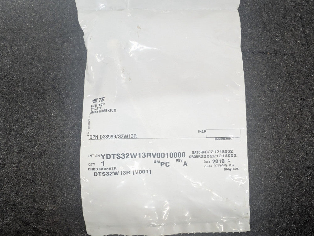 New, TE Connectivity, YDTS32W13RV0010000, DUST COVER ASSEMBLY