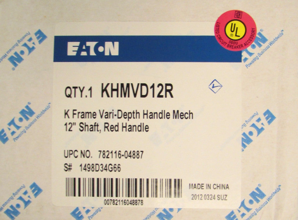 EATON KHMVD12R K Frame Vari Depth Handle Mechanism 1498D34G66 AB 140U K RM12R 