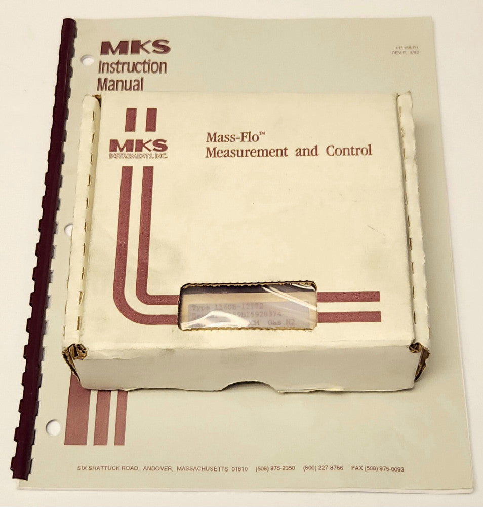 MKS Type 1160B 12172 Mass Flow Controller 1100 Series 5000 SCCM GAS N2