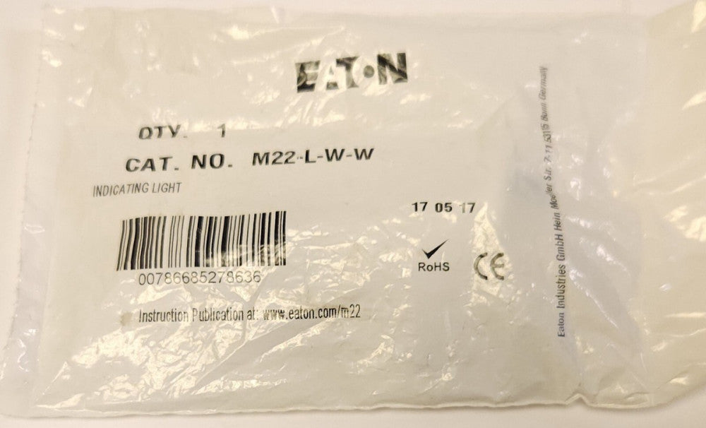 EATON M22 L W W Indicating Pilot Light White With M22 LED-W Module 22 mm