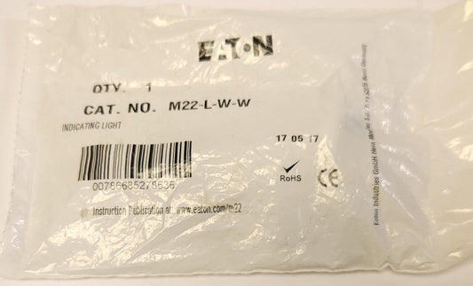 EATON M22 L W W Indicating Pilot Light White With M22 LED-W Module 22 mm