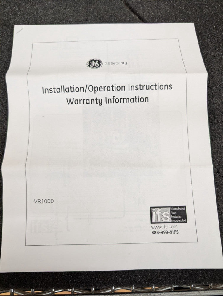 New, GE, VR1000, VIDEO RECEIVER, MANUAL GAIN,MM