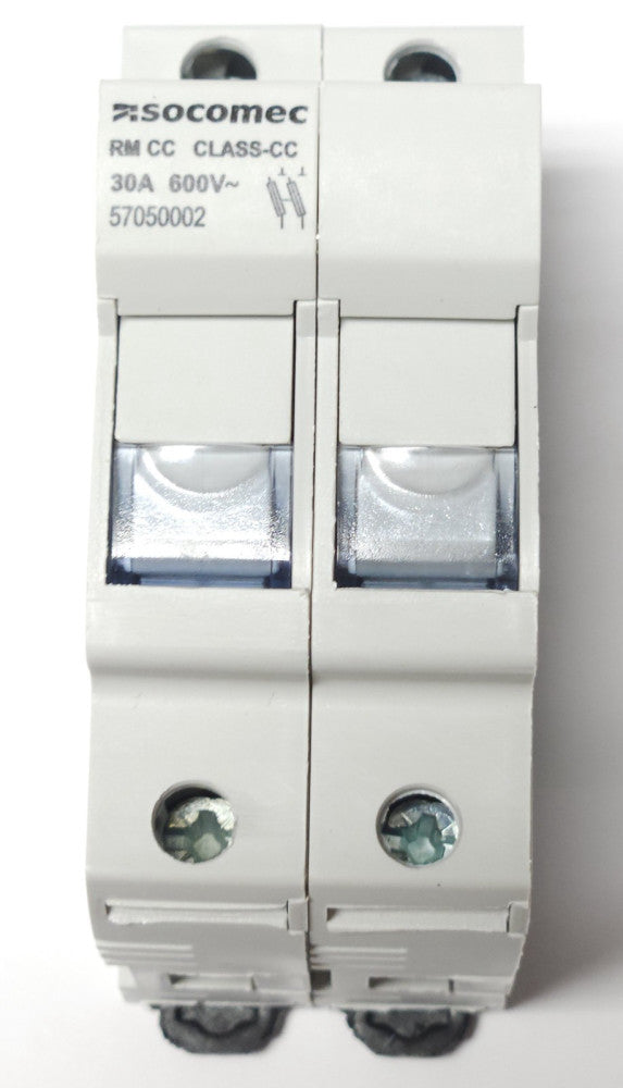 SOCOMEC 57050002 RM CC 2 Pole 30 AMP 600 VAC Fuse Disconnect Modular Fuse Holder