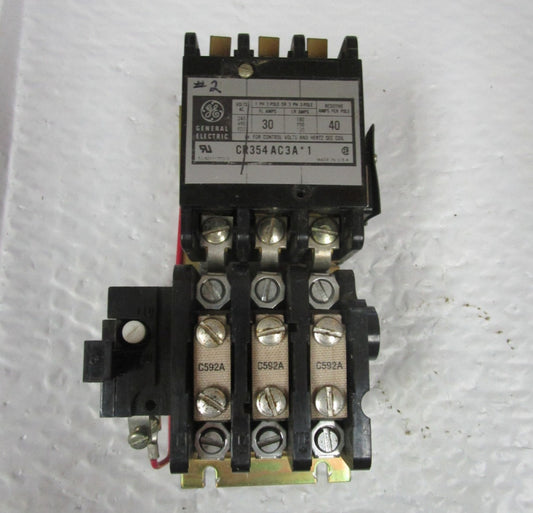GE Starter CR354AC3A*1 Starter 120V coil 30A 3PH 600Vac CR354AC3A1 W/ Heaters