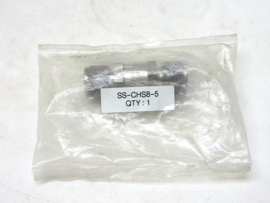 Swagelok SS-CHS8-5 Stainless Poppet Check Valve 1/2" Tube 6000Psi