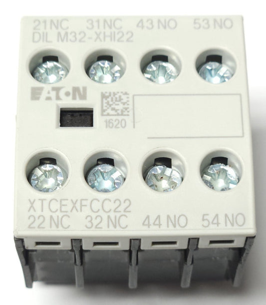 EATON MOELLER DILM32 XHI22 XTCEXFCC22 Top Mount Auxiliary Contact Block 2 NC 2 N