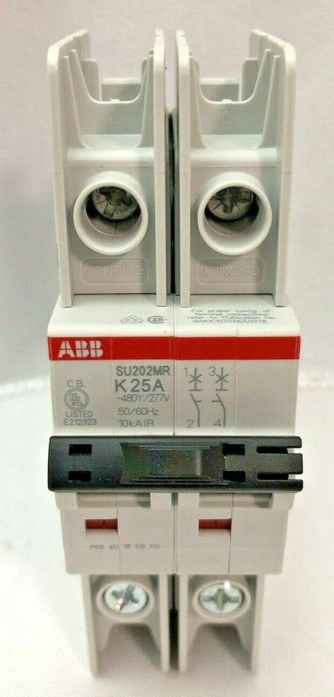 S202UK3 - ABB Circuit Breaker K Curve; 2 Pole; 3 Amp; UL489, S202U-K3
