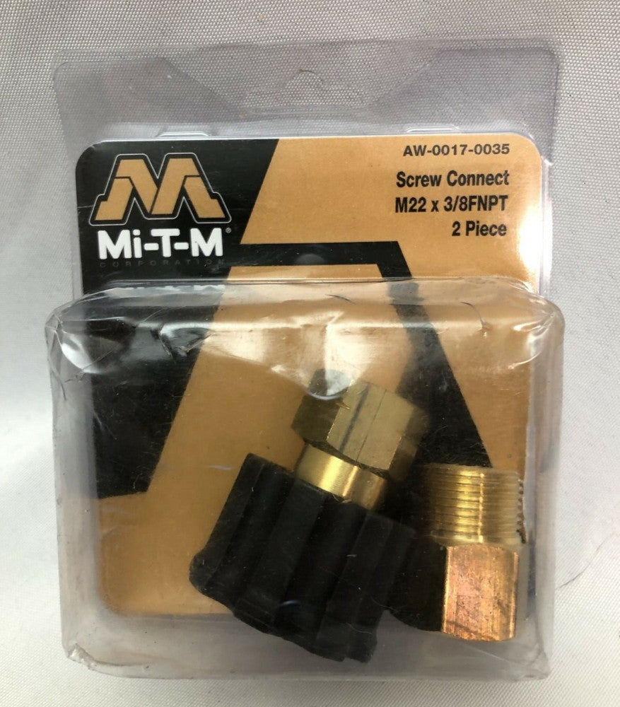 New Mi-T-M Pressure Washer Screw Connect 3/8"M x M22 17-0035 170035