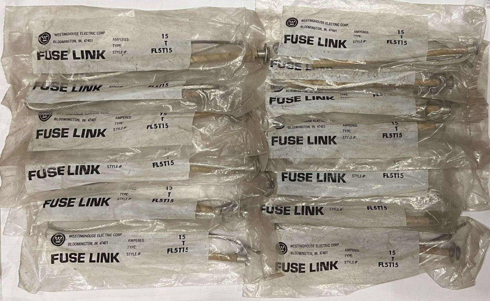 (Lot of 13)FUSE LINK WESTINGHOUSE FL5T15 Type T Fuse Link 15 Amp