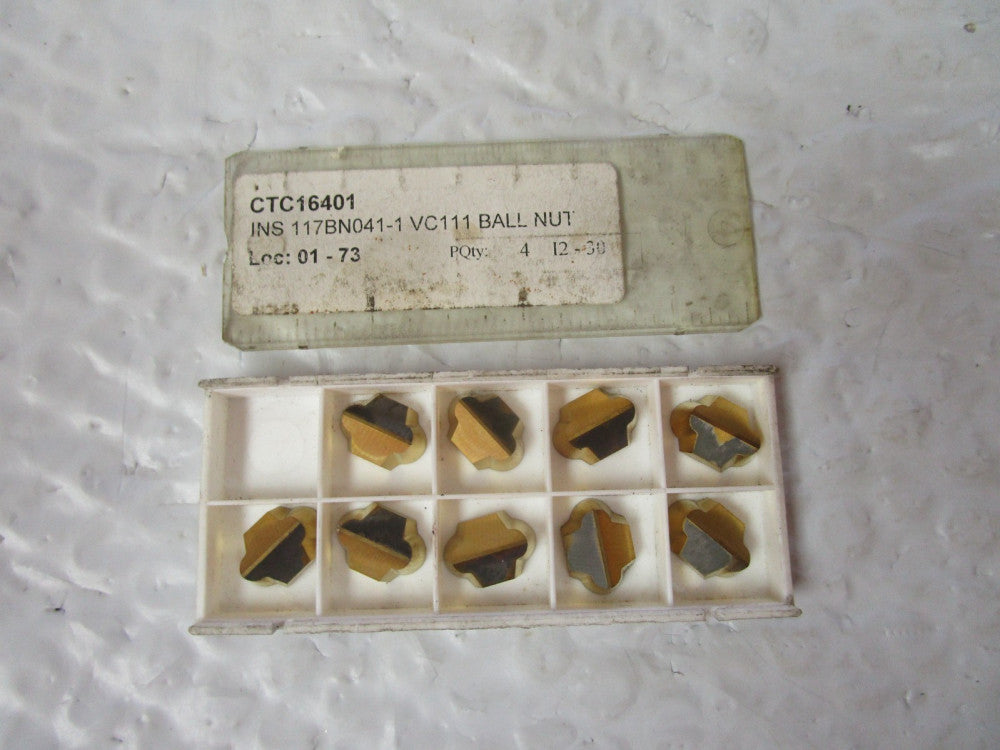 Lot Of 9 Valenite VC111 Carbide Inserts 117BN041-1