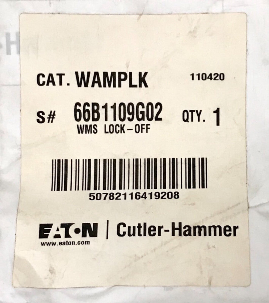 EATON CUTLER HAMMER WAMPLK WMS Lockoff 1-4 Pole Protector 66B1109G02 LOCK OFF