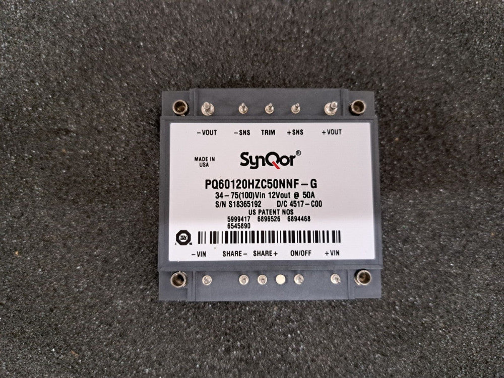 New, Synqor, PQ60120HZC50NNF-G, CONV DC/DC 35-75V 600W H-BRICK