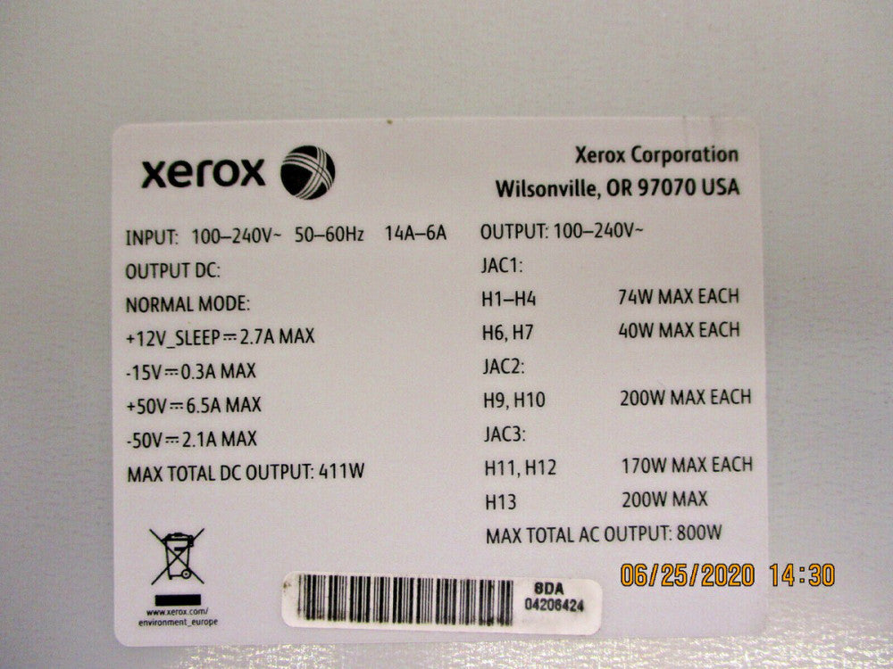 Xerox, Mfgr Refurbished, 084K37205, 8570/8870 Electronics Module, 96Y9918