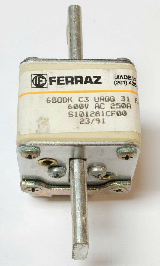 FERRAZ 6B0DK C3URGG31 E 250 600 VAC 250 AMP PROTISTOR FUSE