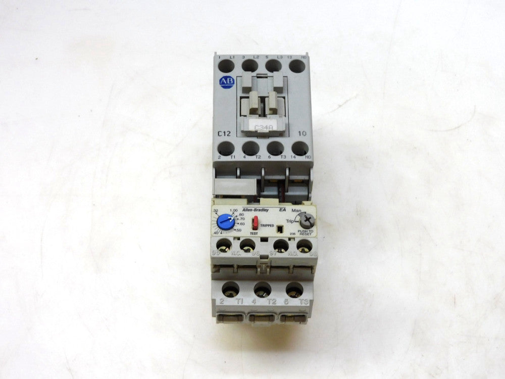 ALLEN BRADLEY 100-C12*10 SER A STARTER W/ 193-EA1CB SER A OVERLOAD RELAY .32-1A