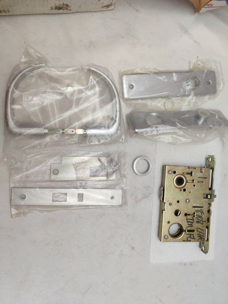 Vintage NOS Yale 8700 Series Mortise Lockset PBL Stainless Steel Finish 8708 LHR