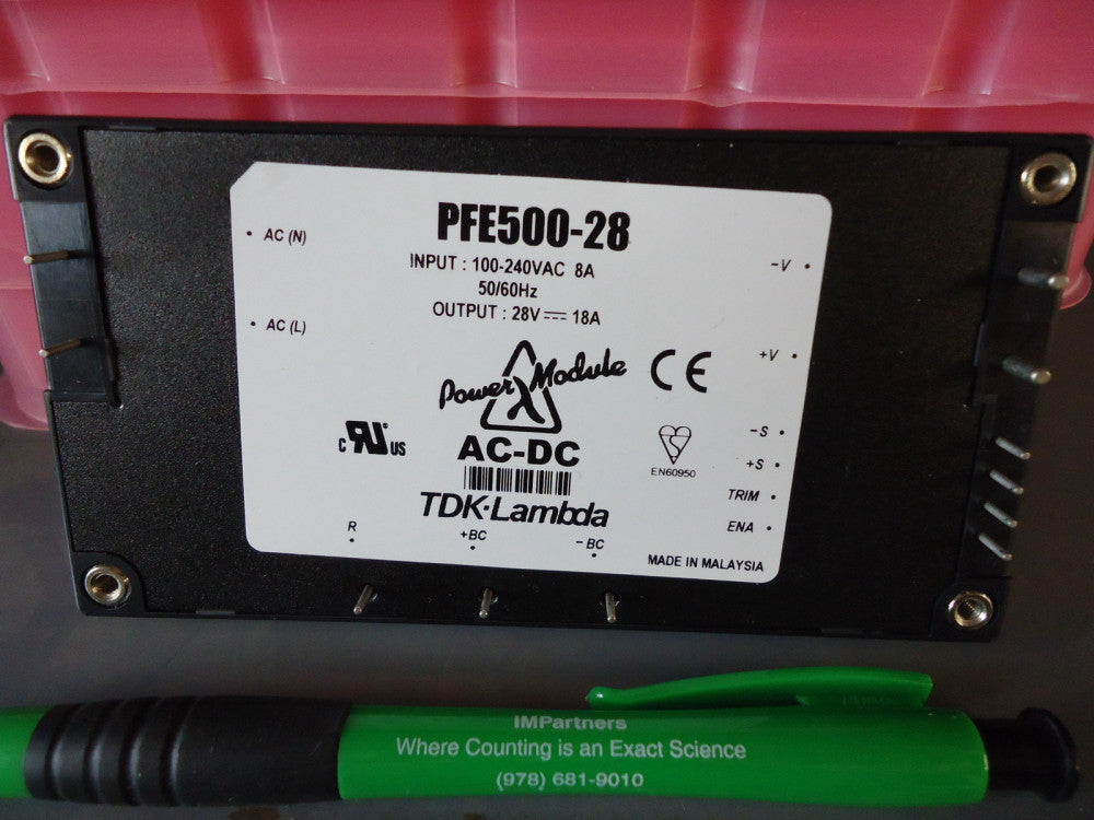 New, TDK-Lambda, PFE500-28, AC/DC Power Modules 504W 28V 18A