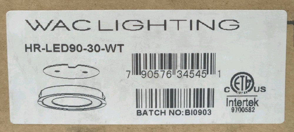 WAC LIGHTING HR HED90 30 WT 3" HR90 LED Undercabinet Button Light 24 VAC VDC 300