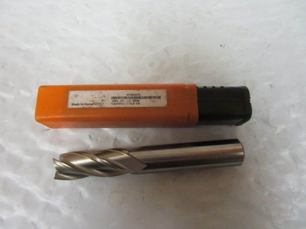 HERTEL HSS 4F CC SEM END MILL 1/2" LEAD 2.721