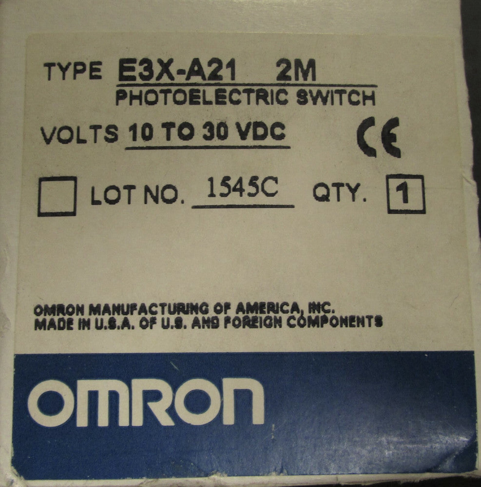 OMRON E3X A21 2M PHOTOELECTRIC SWITCH
