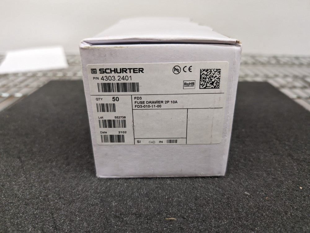 New, Schurter, 4303.2401, FUSE DRWR FOR PWR MOD F'GRIP 2PL - Lot of 50pcs