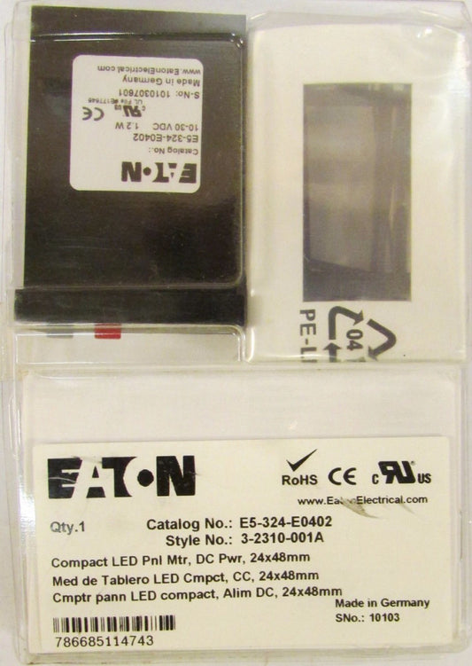 EATON E5 324 E0402 Compact LED Panel Mount Digital Display 10-30 vdc 3 2310 001a