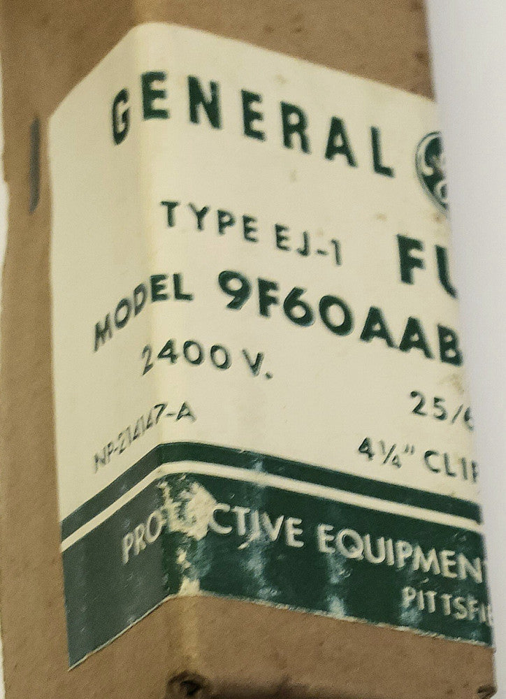 GENERAL ELECTRIC 9F60AAB001 Type EJ-1 2400 VAC 2.75 KV 1E AMP Fuse Size A