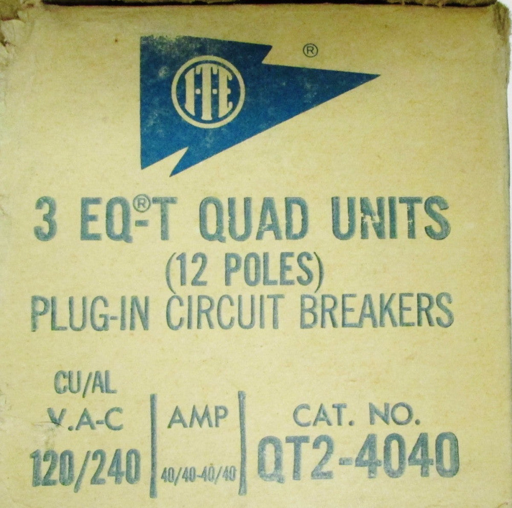 SIEMENS ITE QT2 4040 EQ T 40 Amp Quad Breaker 120/240 V 