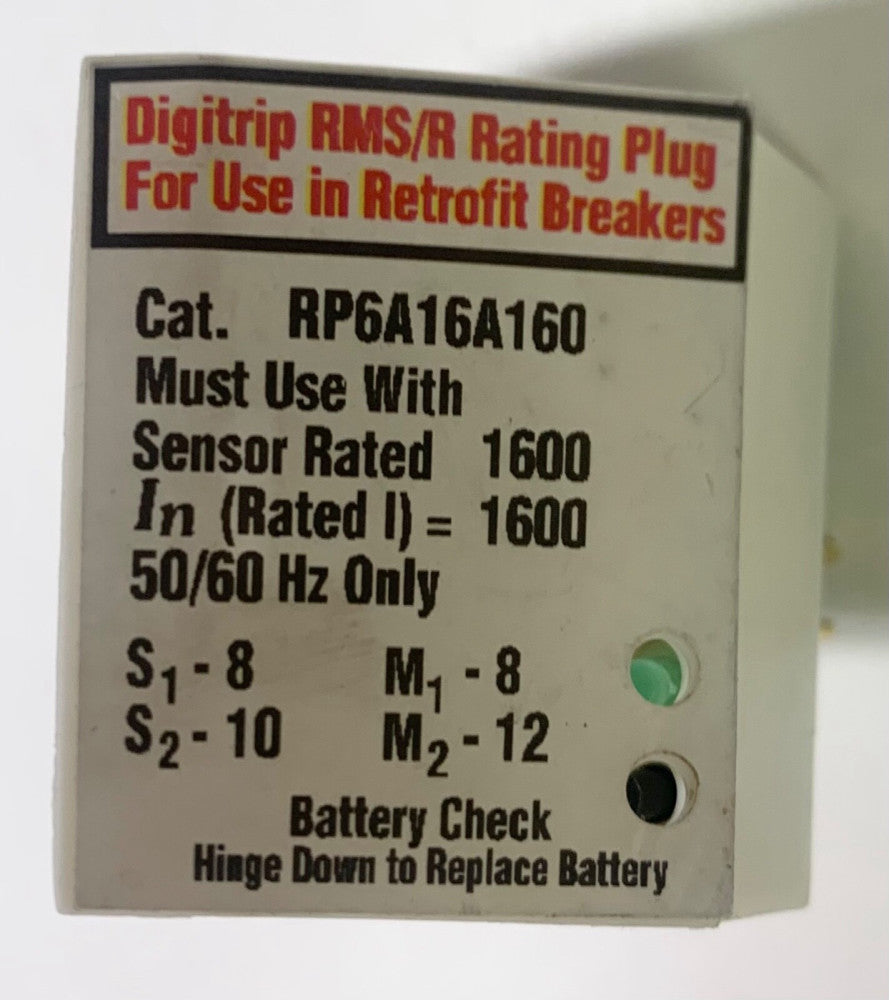 EATON CUTLER HAMMER RP6A16A160 Digitrip RMS R Rating Plug 1600 AMP 