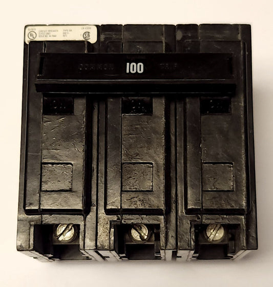 EATON CUTLER HAMMER BAB3100H 3 Pole 100 AMP Type BA BAB Circuit Breaker