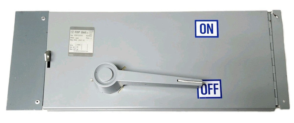 WESTINGHOUSE CUTLER HAMMER FDPS324R 200 AMP 240 VAC Type FDP PANEL MOUNT BUSS
