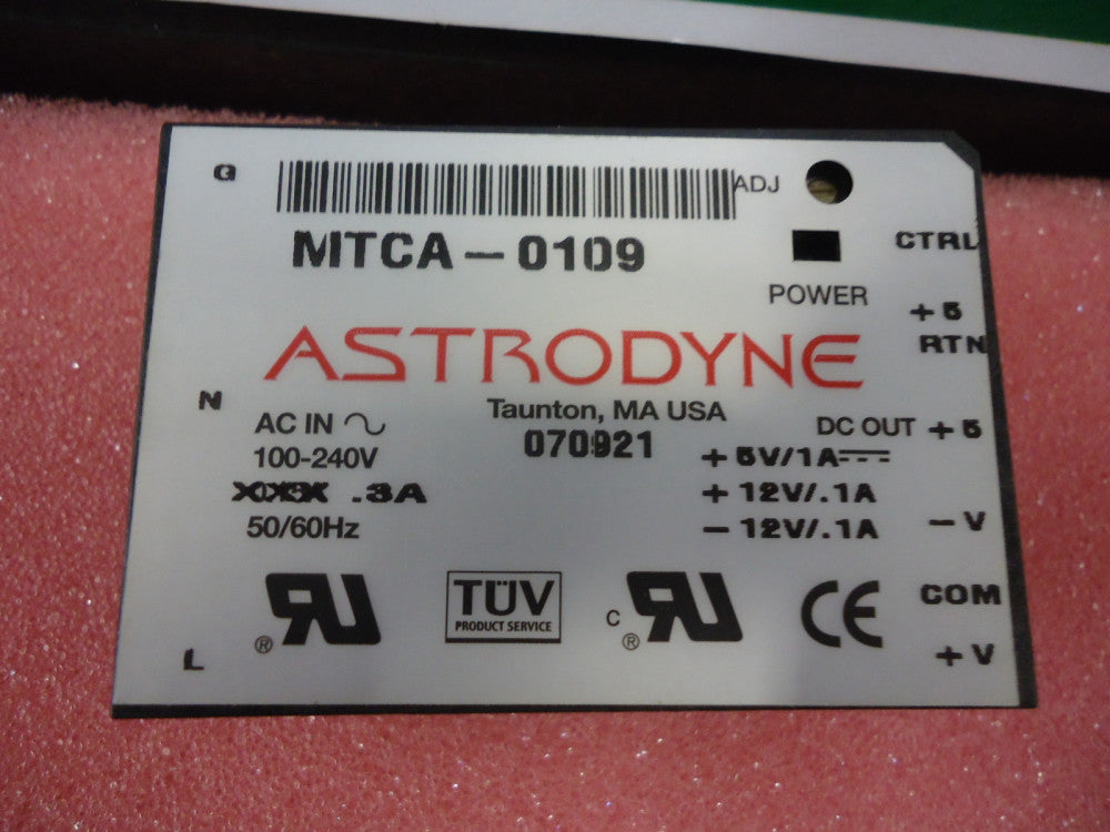 MTCA-0109 Astrodyne 10W 5/12/-12V AC/DC pin mount Brand New!