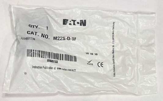 EATON M22S D W White Push Button M22S-D-W