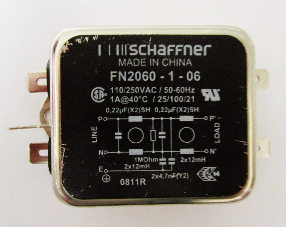 SCHAFFNER FN2060 1 06 110-250 VAC Line Filter 