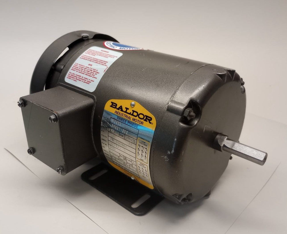 Baldor M3460 Used Electric Motor 1/2hp 3ph 208-230/460V 3450rpm TEFC 34A51-232