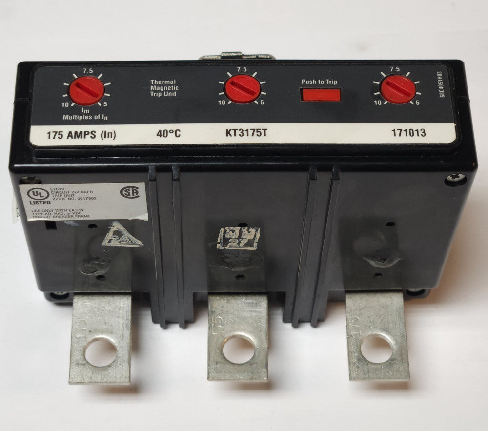 EATON CUTLER HAMMER KT3175 K Frame 175 AMP TRIP Unit Type KD HKD