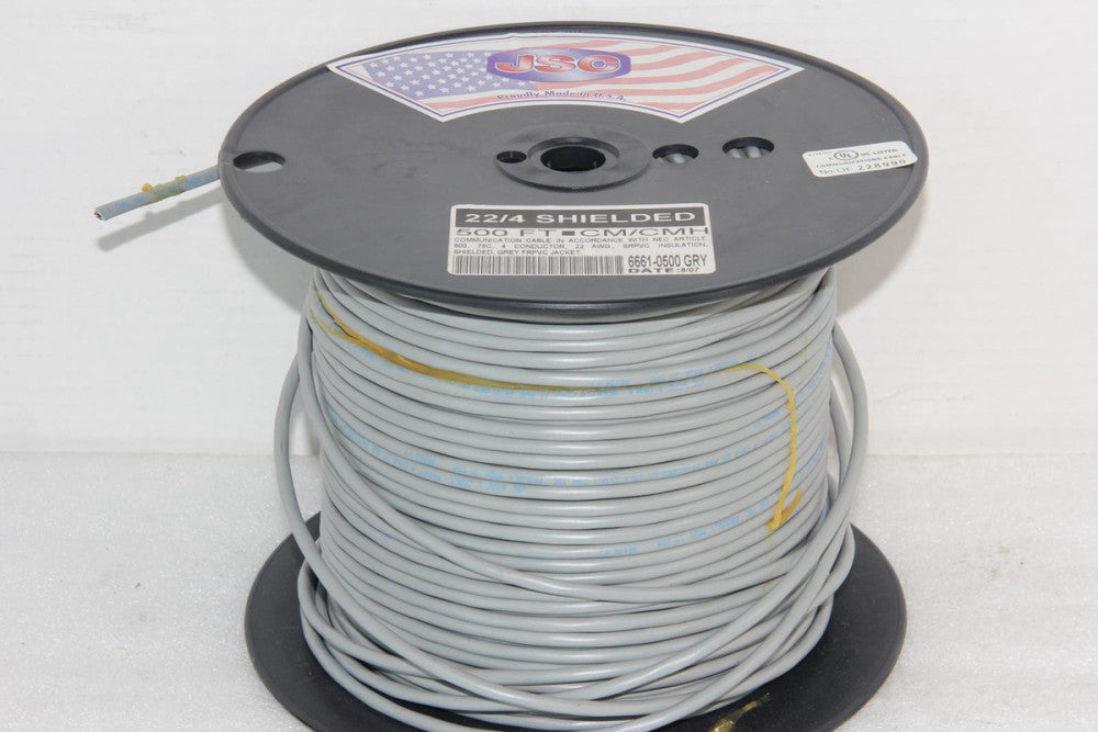 JSC WIRE 6661-0500 GRY 24AWG 4-Conductor PVC Shielded 500-FT Communication Cable