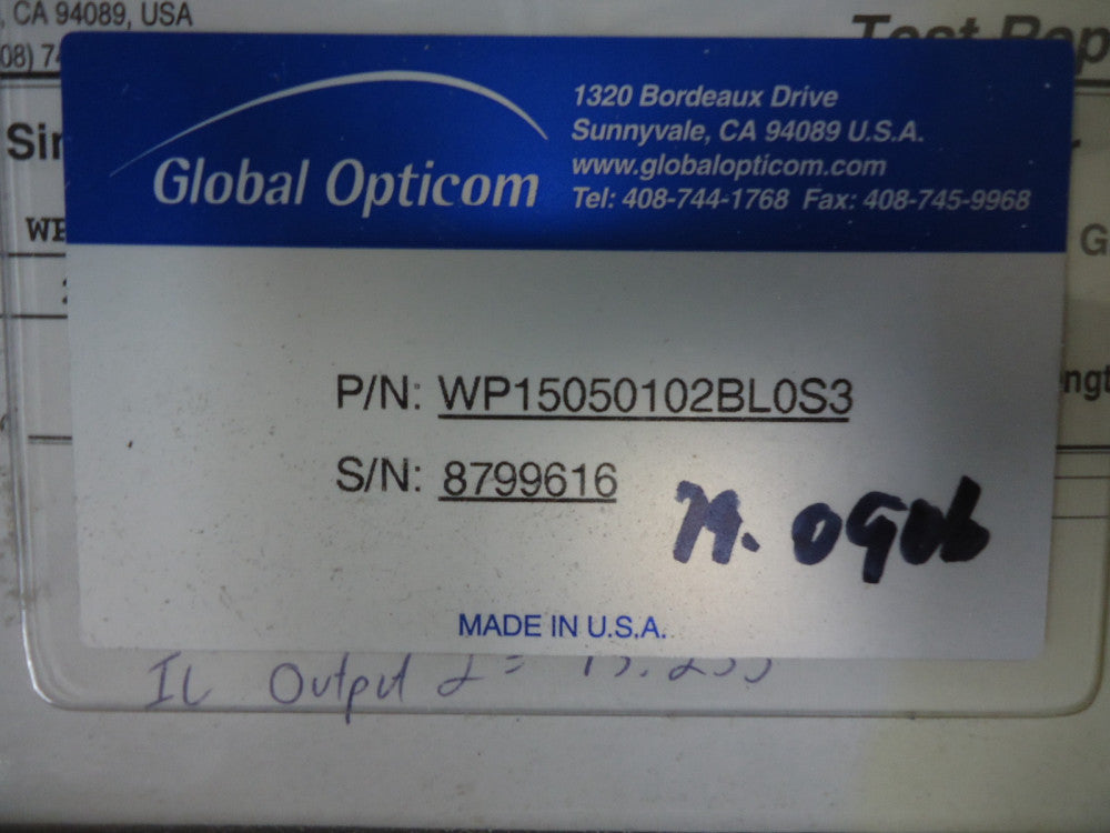 WP15050102BL0S3 Global Opticom Brand New!