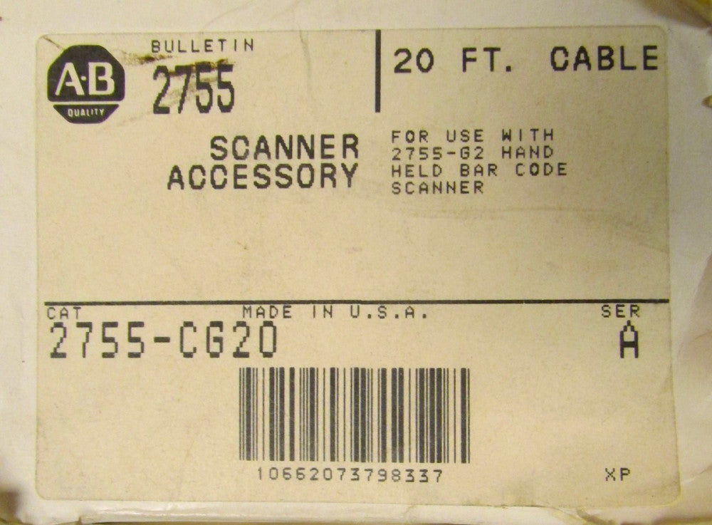 ALLEN BRADLEY 2755 CG20 Scanner Accessory 20 ft. 2755 G2 Scanner Cable