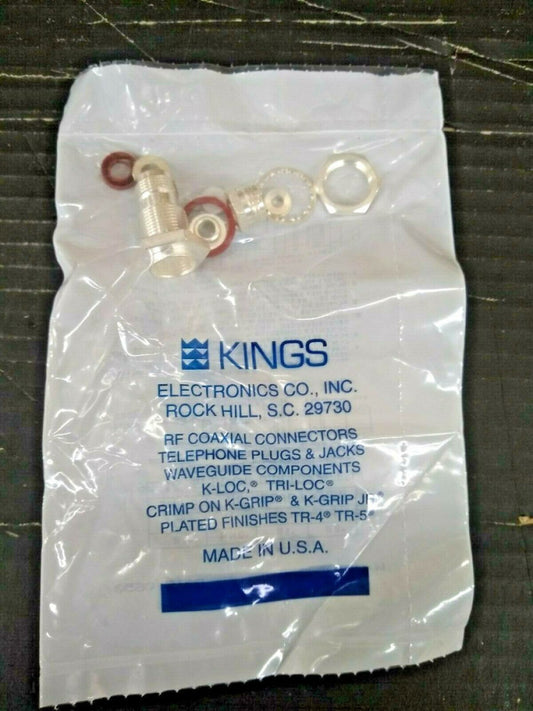 New, Kings Electronics, KA-19-19, Conn TNC F ST Panel Mount