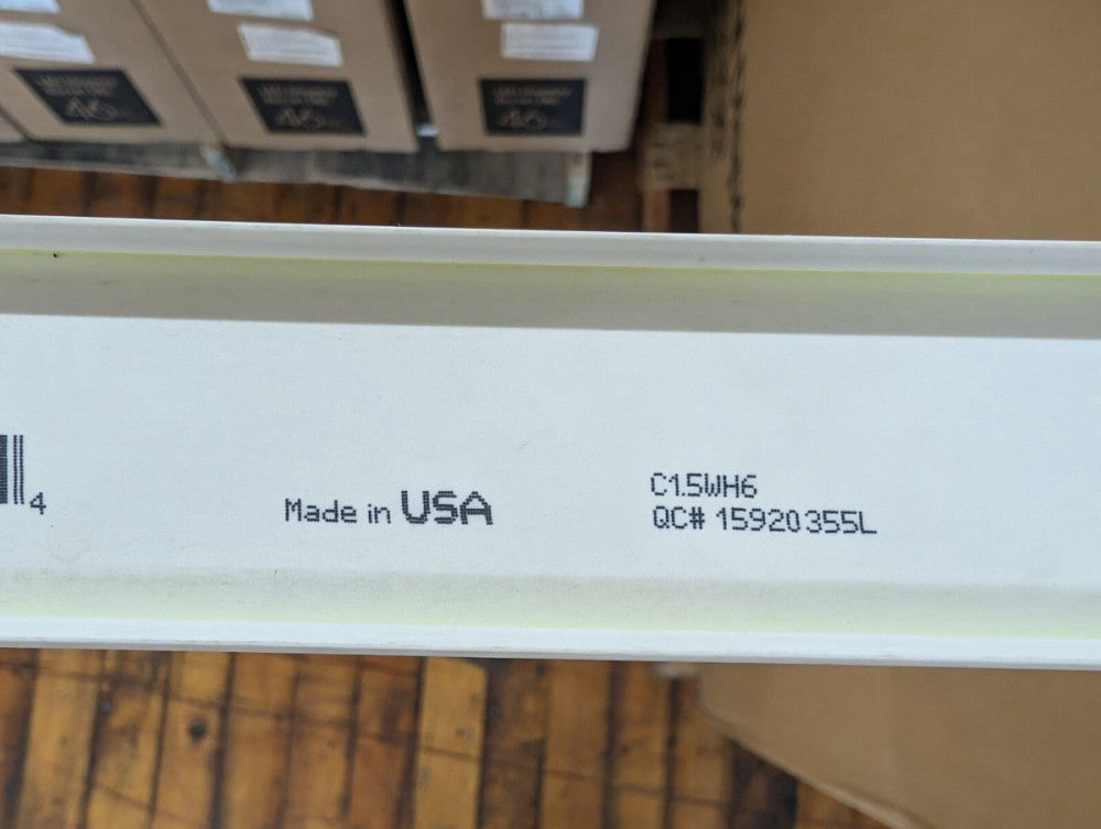 New, Panduit, C1.5WH6, Duct Cover, PVC, 1.5in X 6ft, Loose