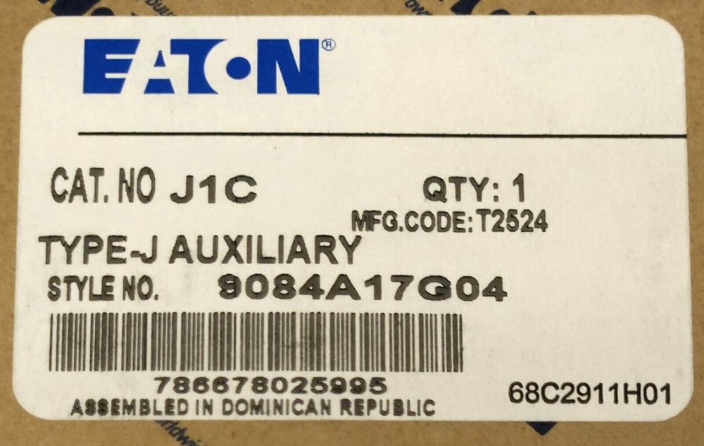 EATON CUTLER HAMMER J1C 2 NO 2 NC A200 V200 Auxiliary Contact Coil Clearing