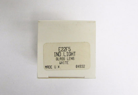 EATON CUTLER HAMMER White Glass Lens Indicating Pilot Light E22F5