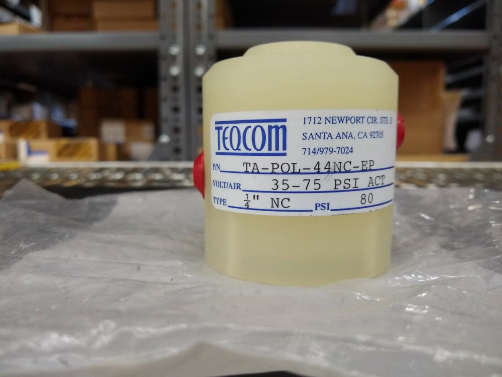 New, TEQCOM, TA-POL-44NC-EP, 1/4" Poly Water Valve
