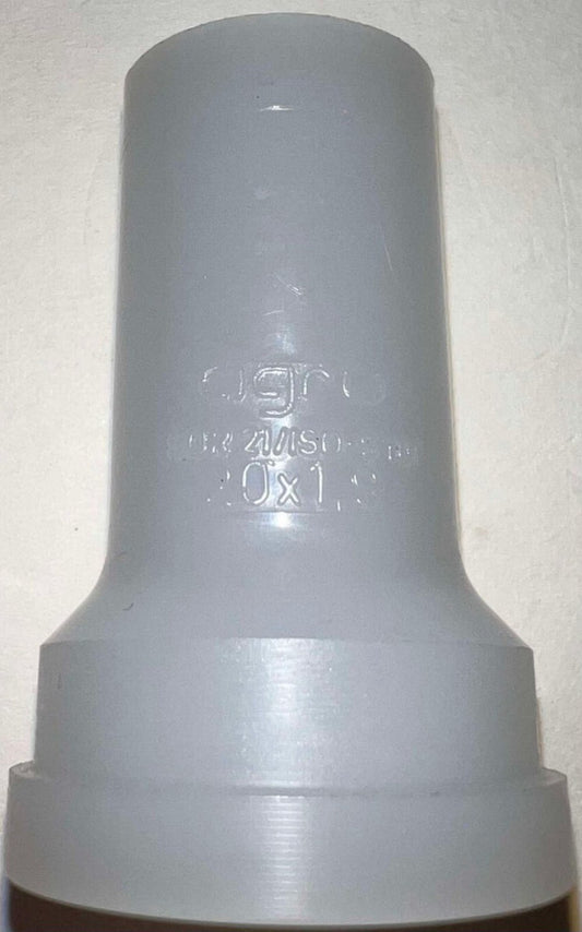 AGRU SDR 21 ISO S10 13/1 20 X 1.9 Piping Half Union PVDF/9