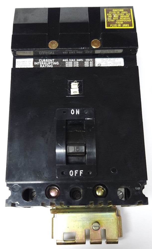 SQUARE D FA36015 3 Pole 15 AMP Type FA I Line Circuit Breaker