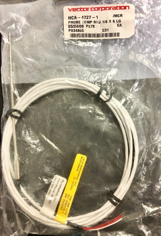 VECTOR CORPORATION HCA 4727 1 RTD 1/8 X 6 LG P278 HCA-4727-1
