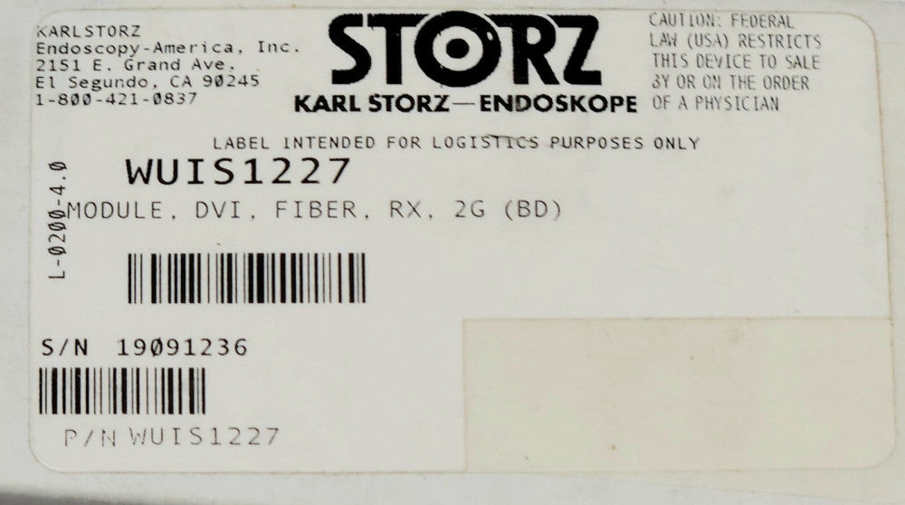 KARL STORZ LBO DVI RX Laser DVI FIBER OPTIC MODULE RX2G BD ENDOKOPE