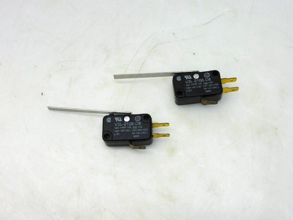 LOT OF 2 MICRO SWITCH V3L-2106-D8 LIMIT SWITCH