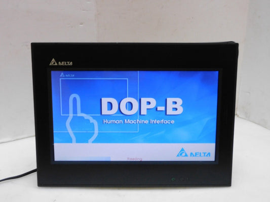 DELTA DOP-B10E615 HUMAN MACHINE INTERFACE TOUCH SCREEN PANEL 24VDC DAMAGED CASE